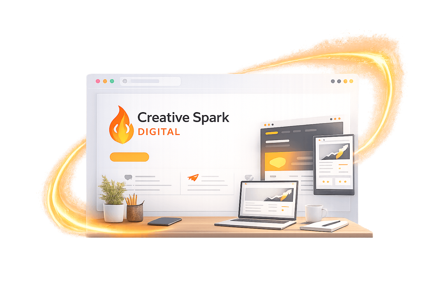 Creative Spark Digital web design preview